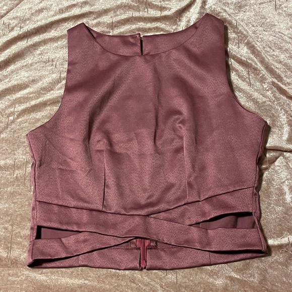 Tops - Chic Plum Sleeveless Crop Top